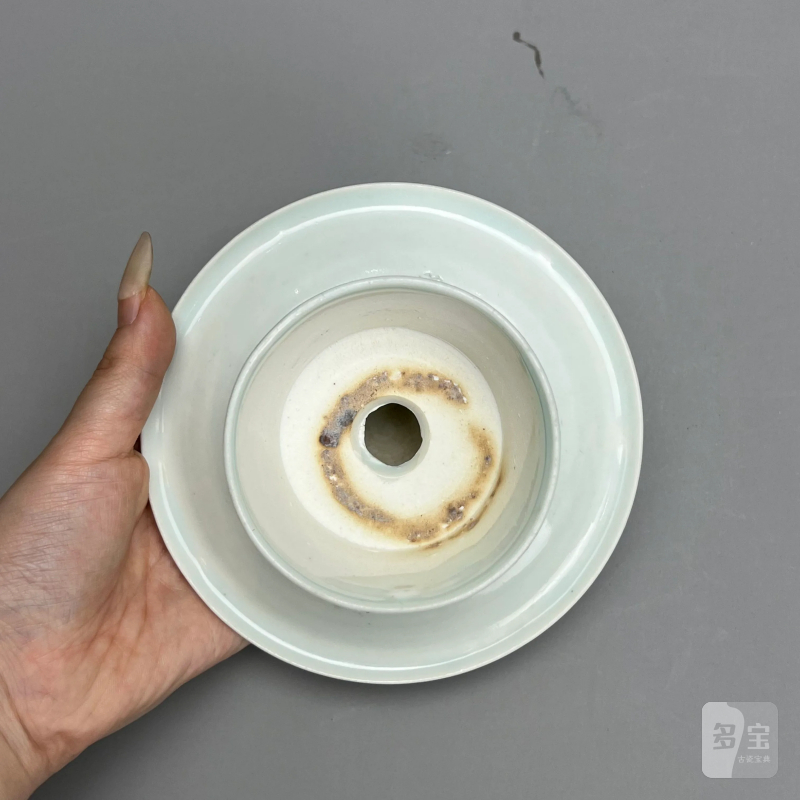 明 青白釉茶、托一套 - 图12